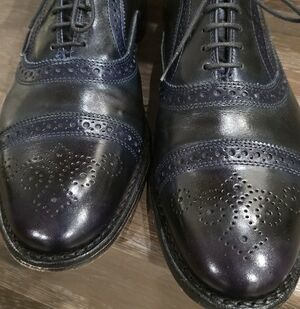 Johnston & Murphy Black and Navy Oxfords